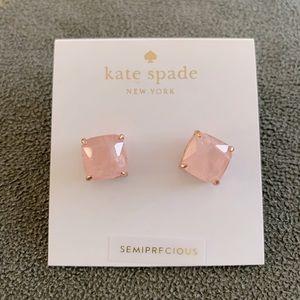 Kate Spade rose quartz pink earrings